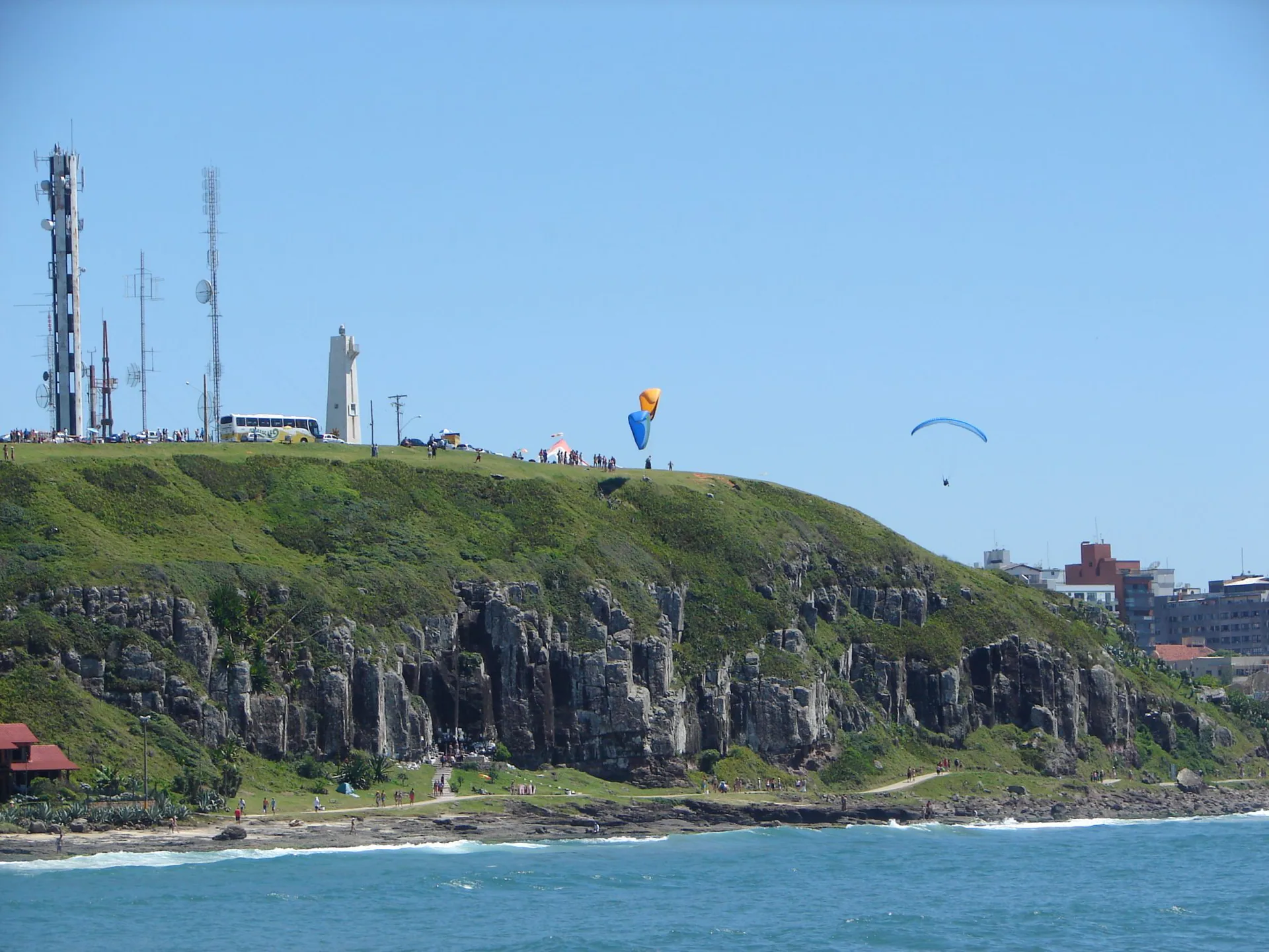 Vista panorâmica do Morro do Farol para o litoral de Torres